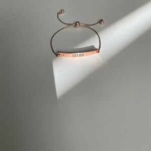 Kids Rose Gold 'Let Go' Bracelet